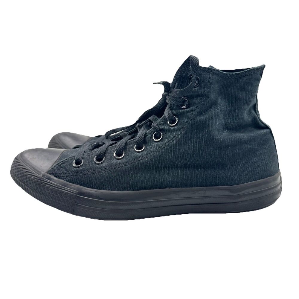 Converse Chuck Taylor All Star High Top Monochrome Black Sneakers M 10/ W 11.5